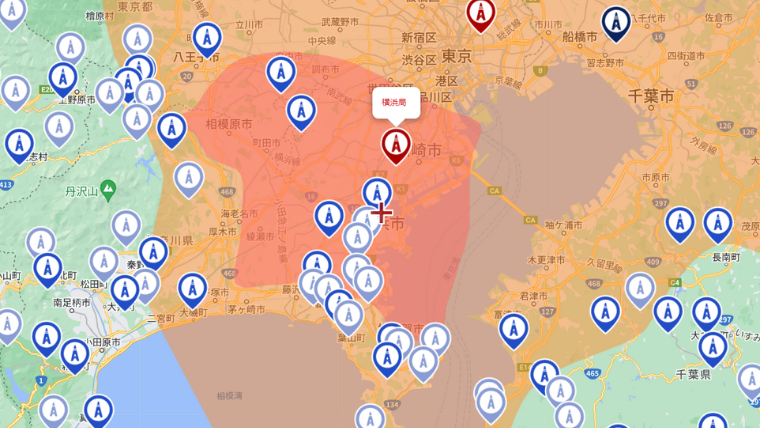 横浜市の地デジの電波